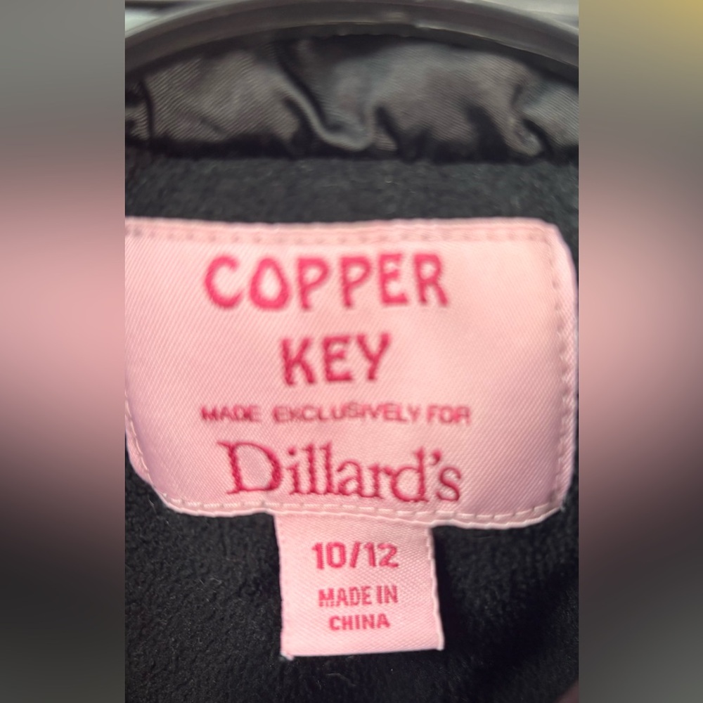 Copper Key 10/12 Girls Zip Snap Front Puffer Jacket in Black - Kids - Picture 9 of 10